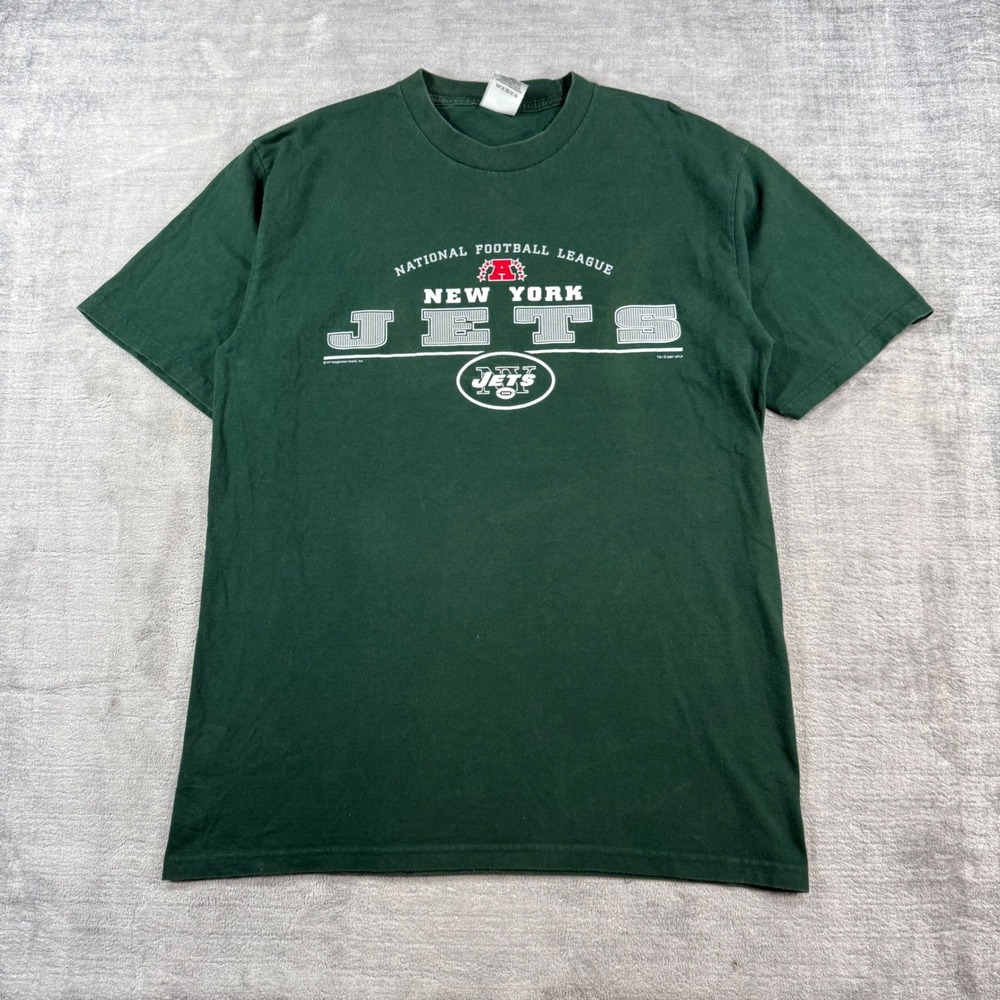New York Jets Shirt Mens Large Green Vintage 2001 NFL Football Y2K Lee Sport